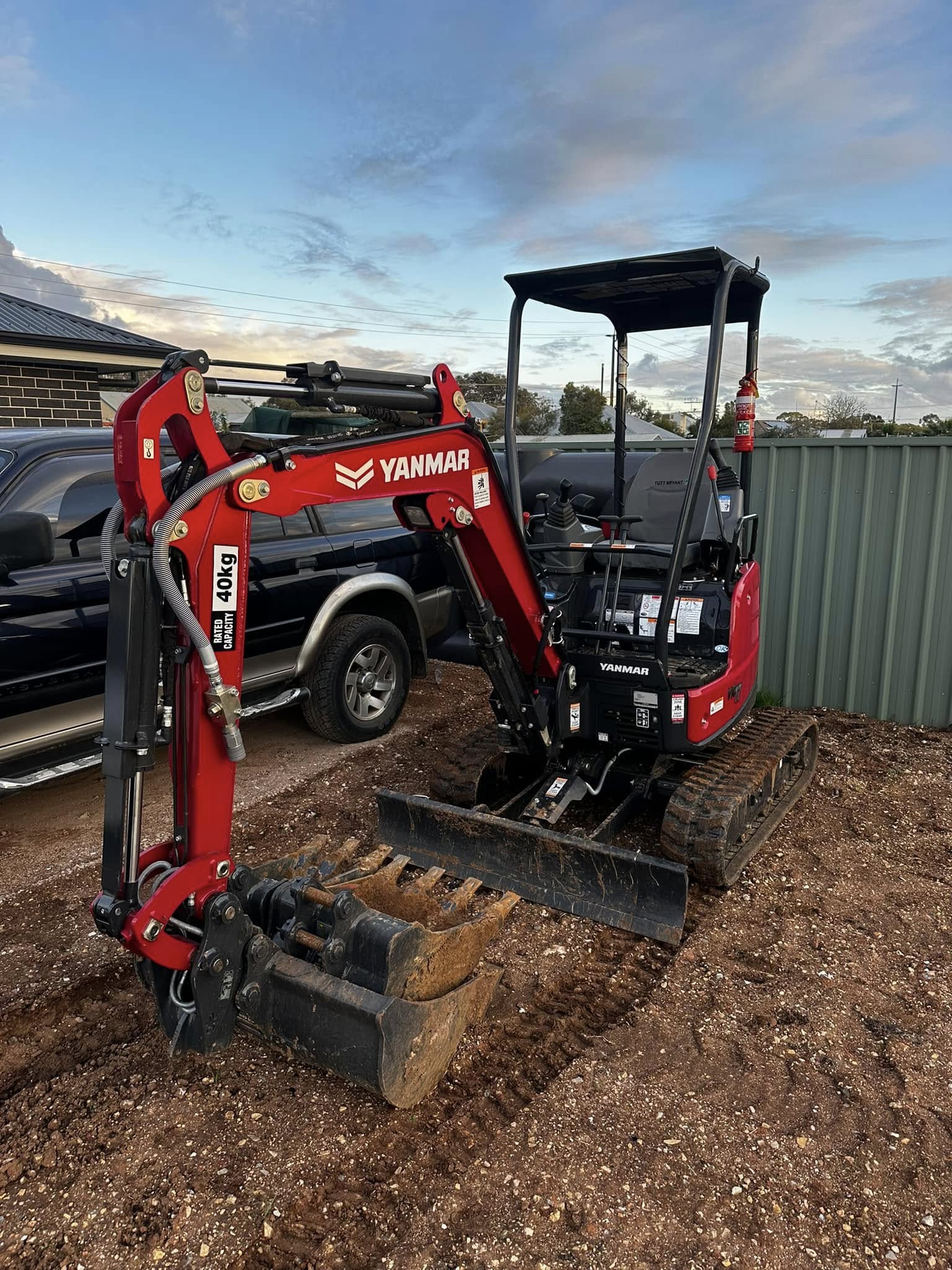 1.7T mini excavator for hire Adelaide SA
