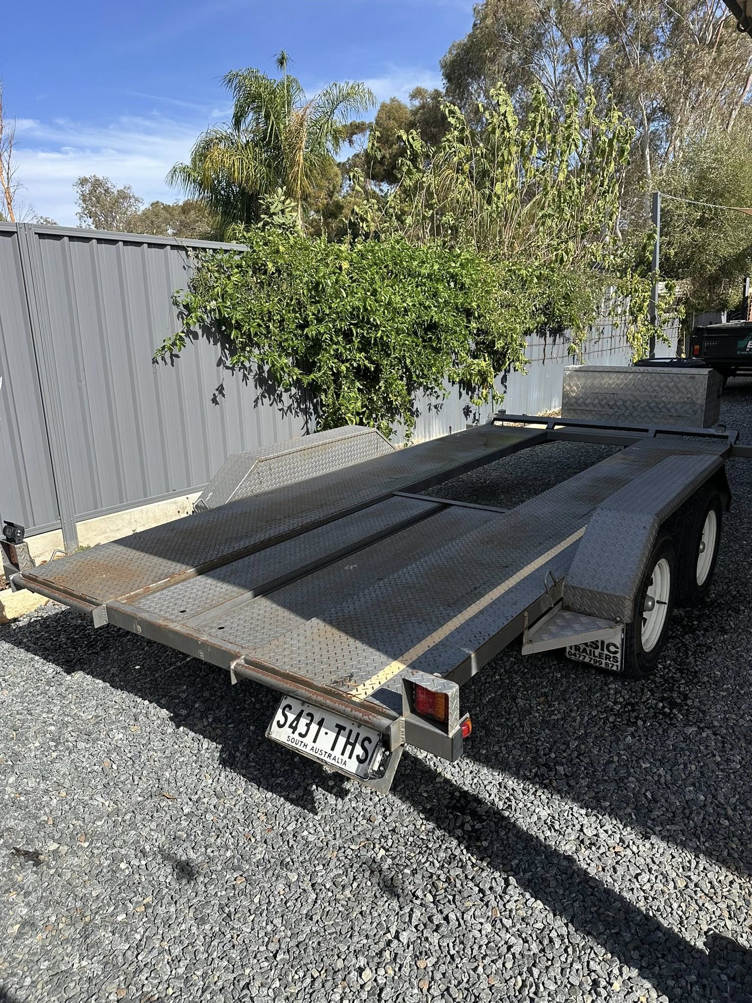 3.2T dual axle car trailer for hire Adelaide