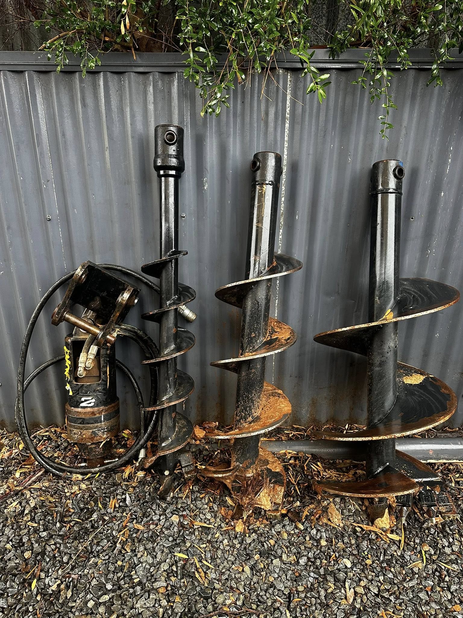 Auger drive and bits for excavator hire Adelaide SA